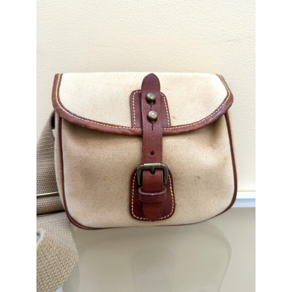 WATHNE Canvas Leather Waist Belt Bag With Buckle Adjustable Strap Vintage Tan - Picture 3 of 8